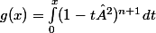 g(x)=\int_{0}^x(1-t²)^{n+1} dt